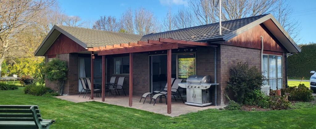 Cottage patio with BBQ