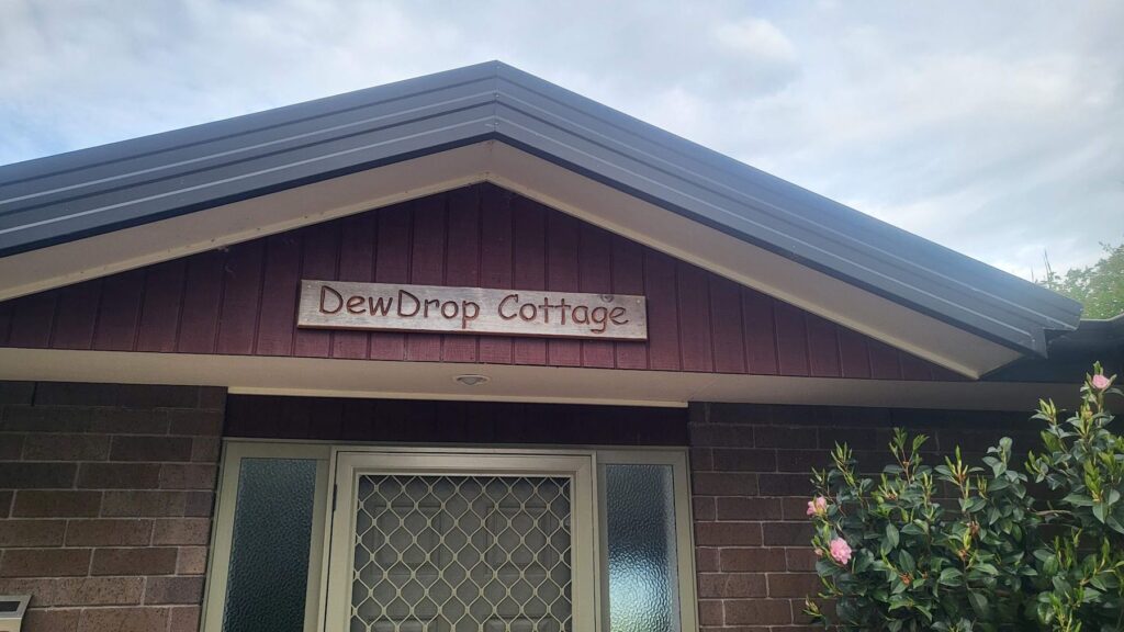The Dewdrop Cottage sign