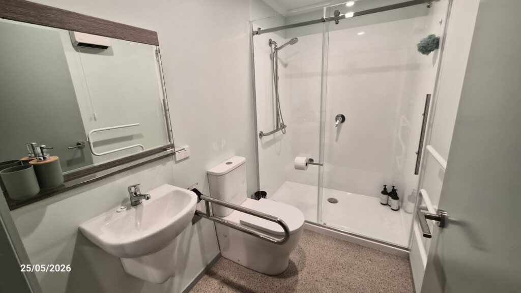 The Droplet bathroom with accessible shower