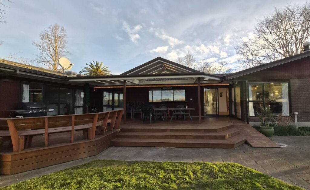 The Farmhouse and its wraparound deck