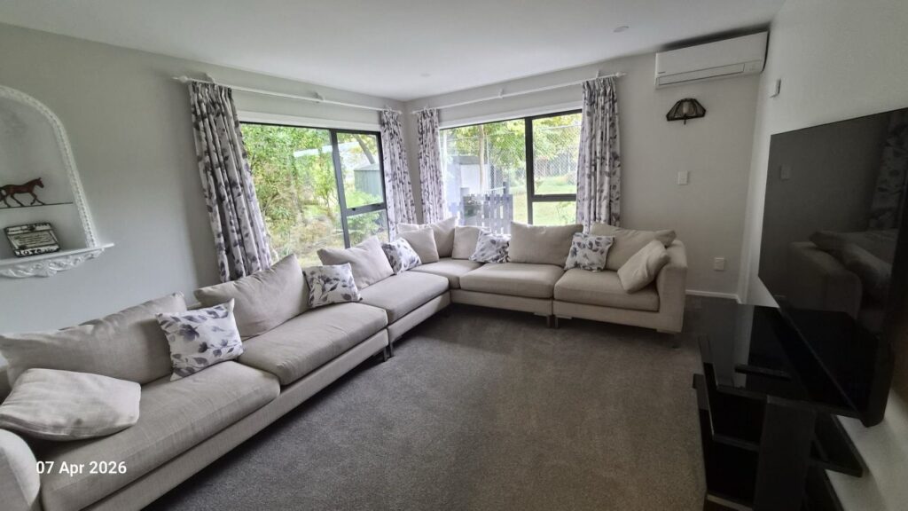 Bright lounge with a sectional sofa