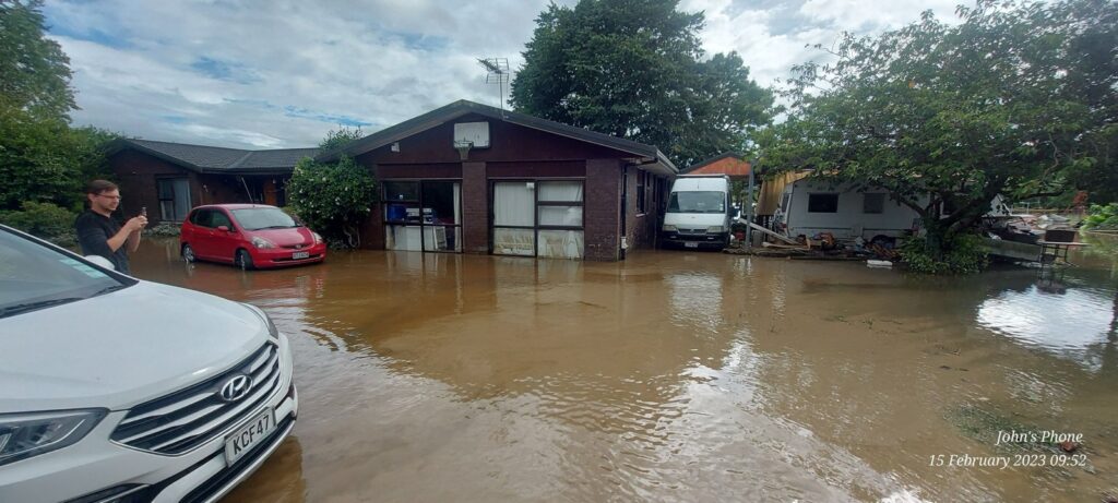 Floodwater across the Dewdrop property, 15 February 2023