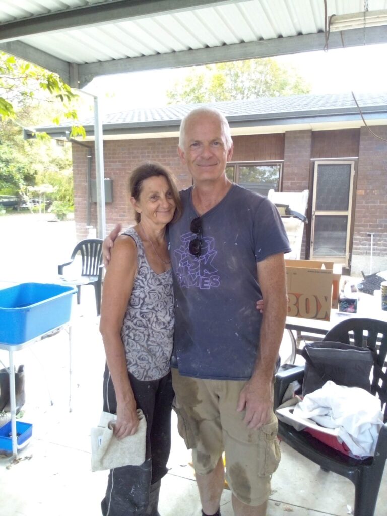 John and Wendy mid clean-up